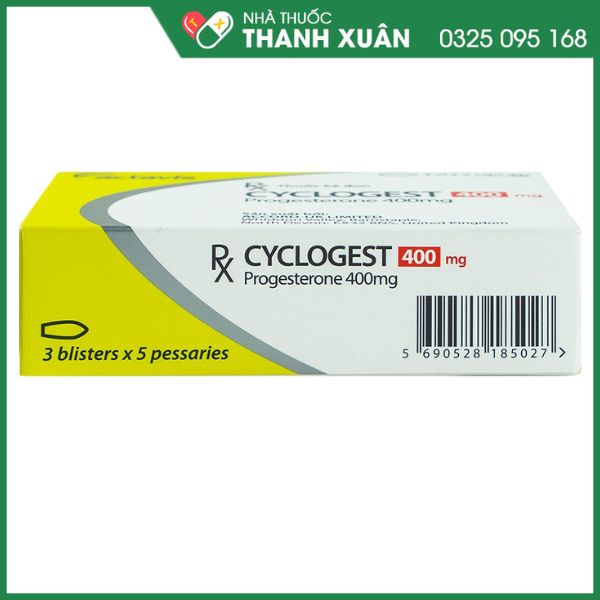 Cyclogest 400mg điều trị triệu chứng tiền kinh